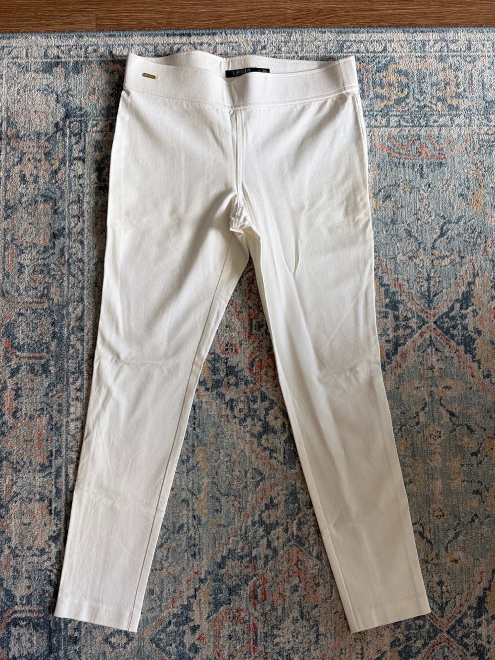 Ralph Lauren Ivory Slim Stretch Trousers